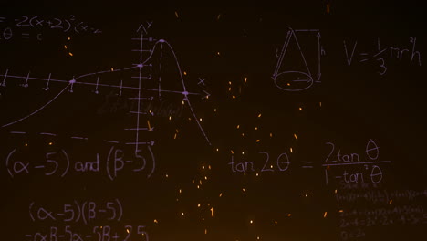 Animación-De-Gráficos-Matemáticos-Y-Datos-Sobre-Fondo-Negro