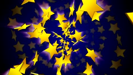 animación de estrellas, fondo, renderización, bucle