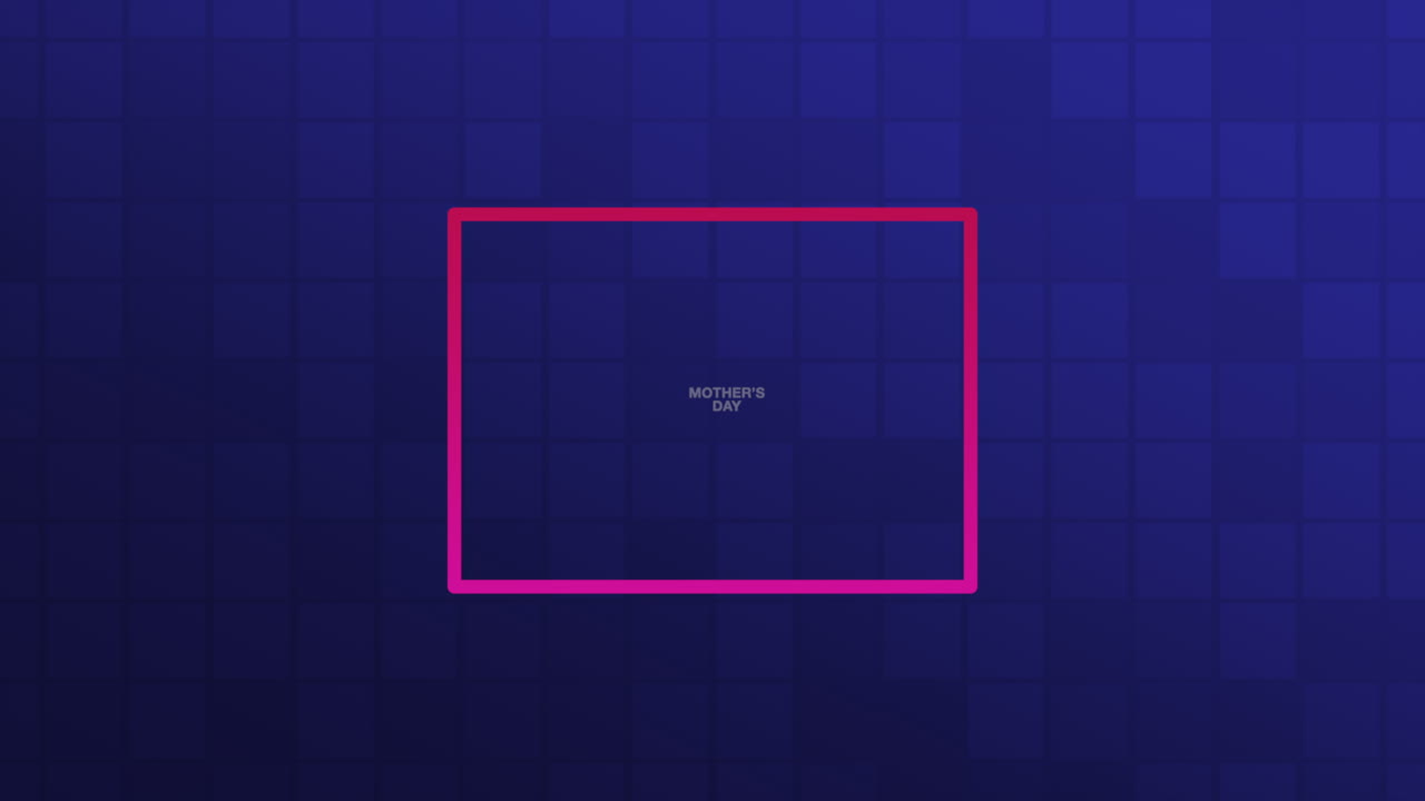 패션 그라데이션에 파란색 큐브 패턴으로 어머니의 날