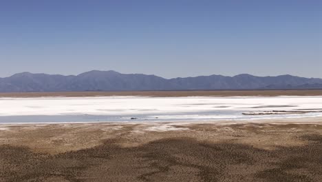 aerial drone orbit over the salinas grandes of jujuy and salta provinces, argentina