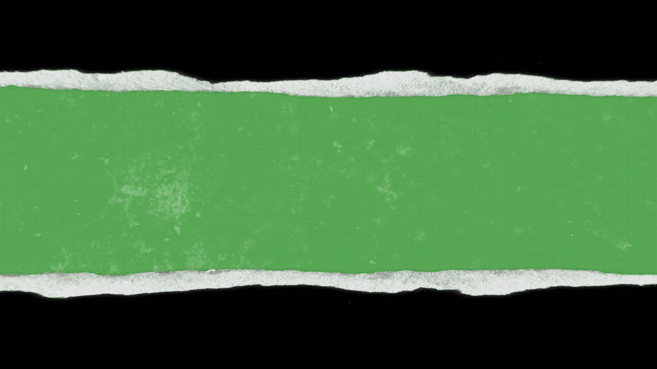 Strappo di carta che rivela una transizione a schermo verde