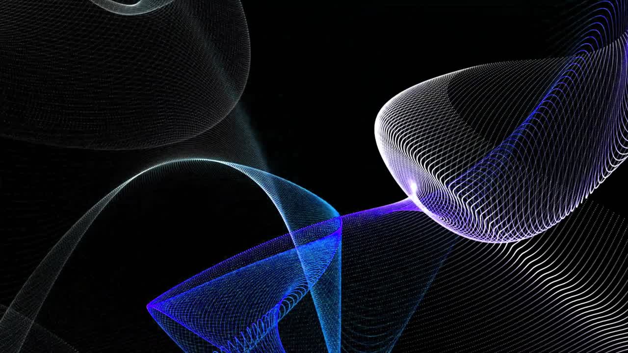 Abstract Digital Art with Glowing Lines and Dots