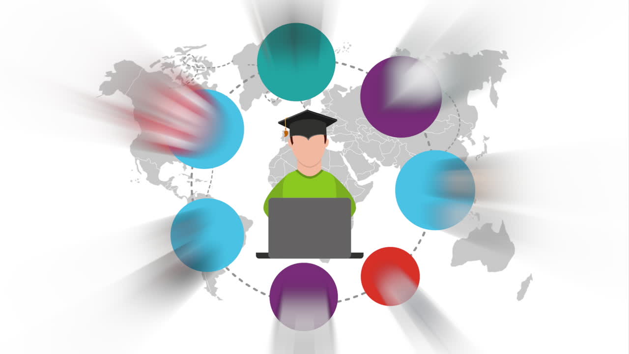 diseño de educación a distancia, animación de video hd1080