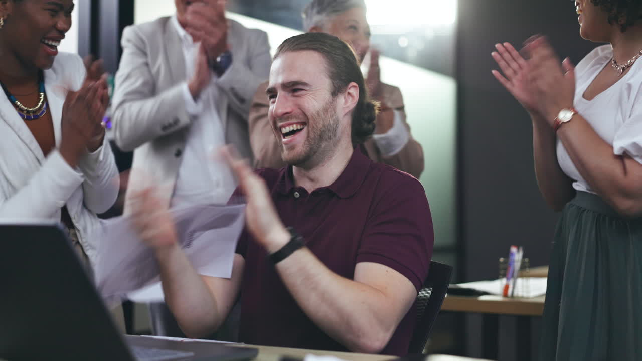 Throw, paper and business man success