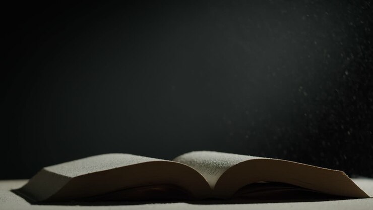 Open Book with Dust