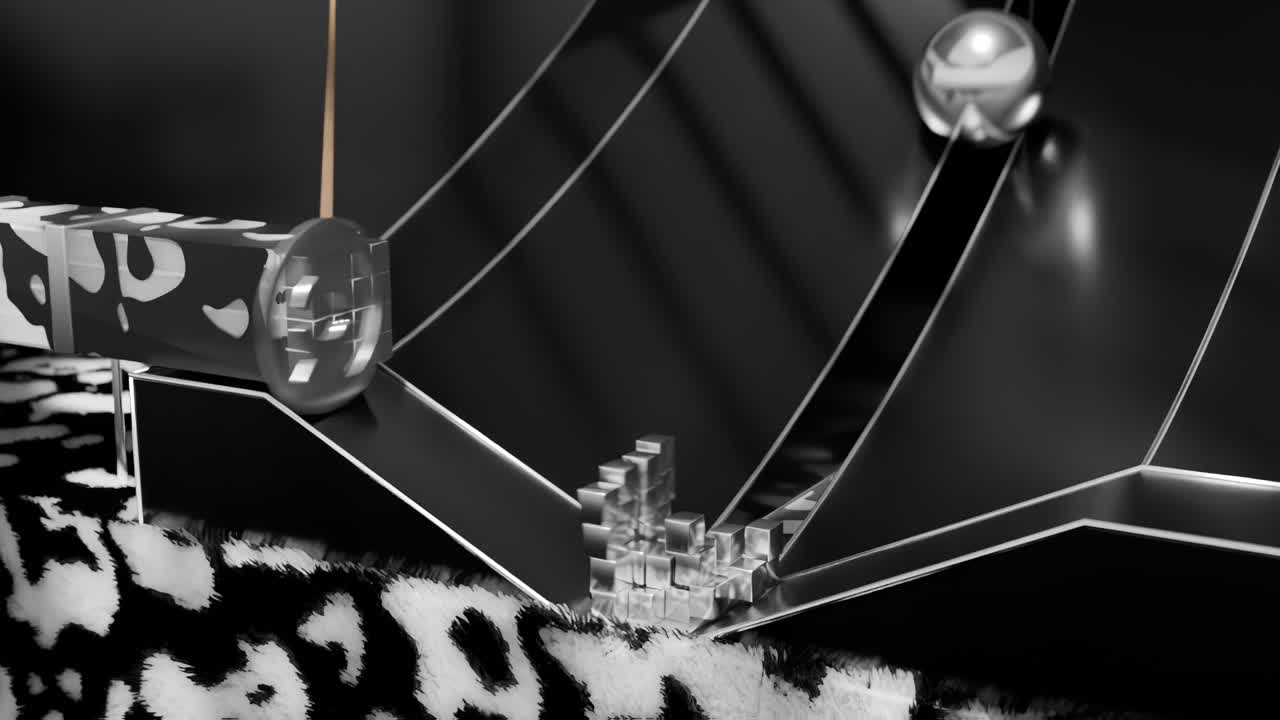 추상적인 기하학적 흑백 디스플레이