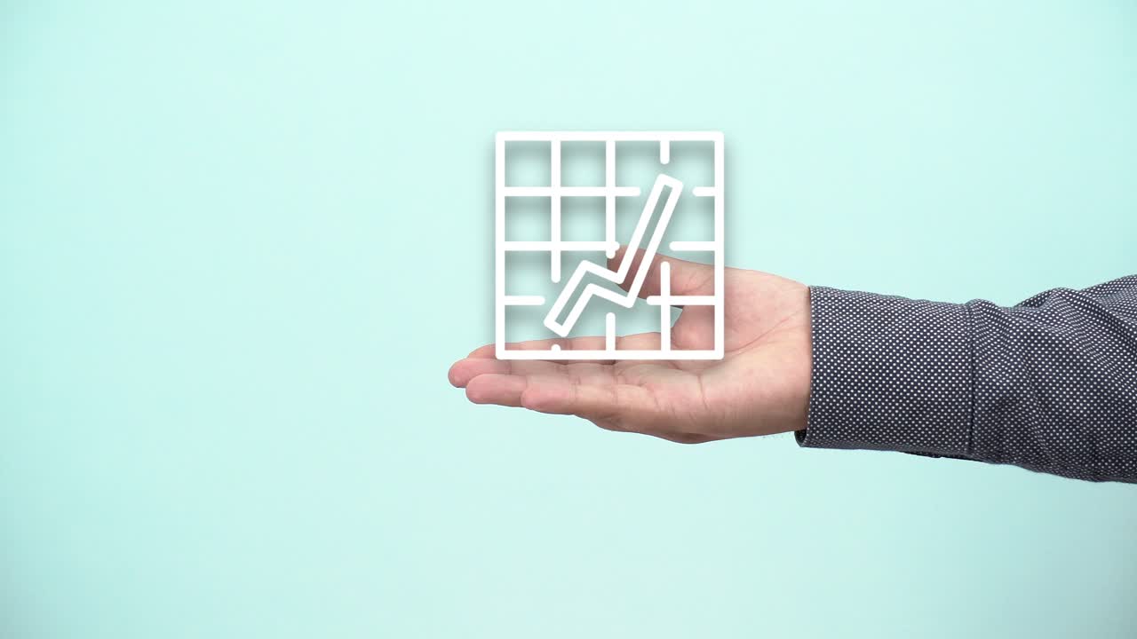 mejorar las ganancias. manos enseña gráficos en aumento