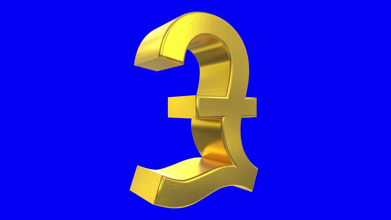 Simbolo sterlina, simbolo, rotazione, loop, affari, finanza, tasse, Inghilterra, Gran Bretagna, Brexit 4k