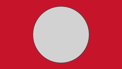 circle against red background