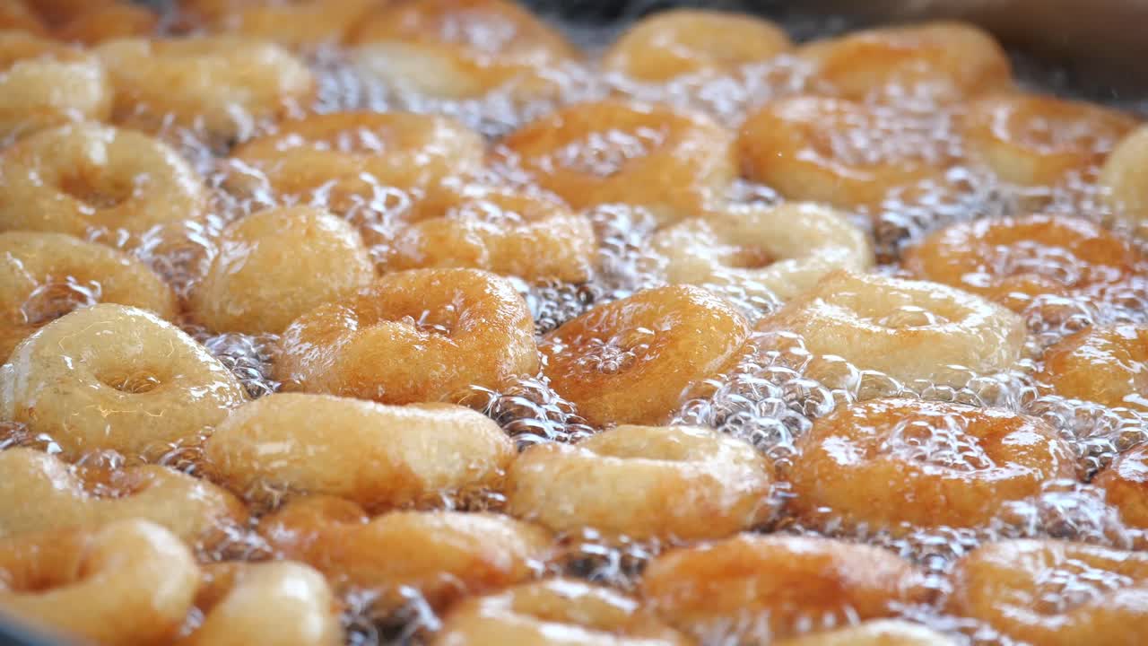 Turkish Lokum Being Fried