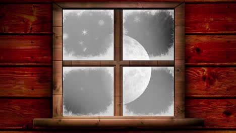 Animation-of-snow-falling-over-moon-seen-through-window