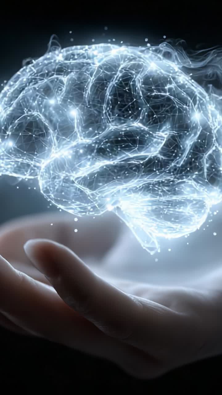 A Glowing Representation of the Human Brain Surrounded by Radiant Light, Symbolizing Intelligence, Knowledge, and Imagination in a Digital Age