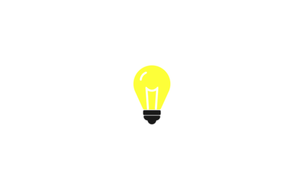 Lampadina animata che lampeggia
