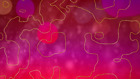 animation of shapes moving over purple background