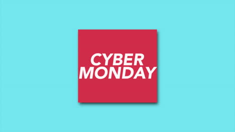 cyber lunes texto en el marco en azul gradiente moderno