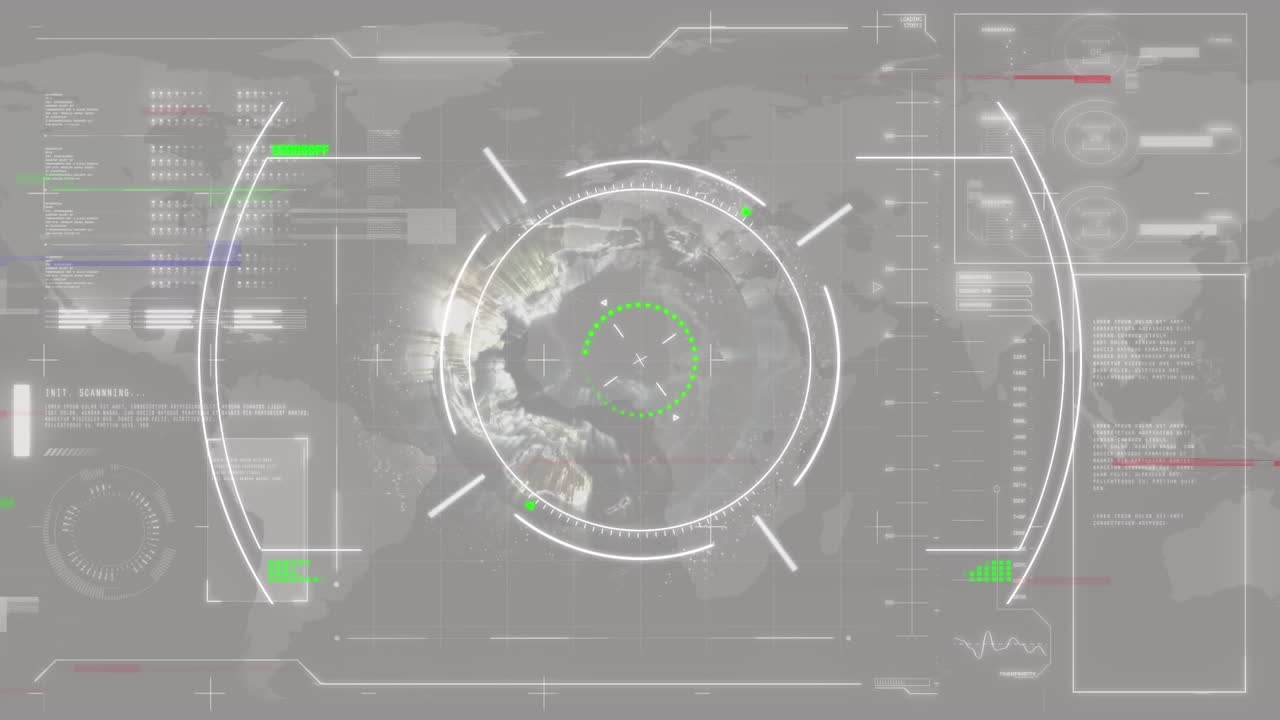 animación del procesamiento de datos financieros sobre un fondo blanco