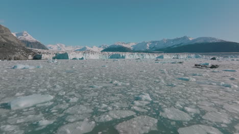 Aerial-view-flying-over-the-frozen-Arctic-landscape-in-Alaska