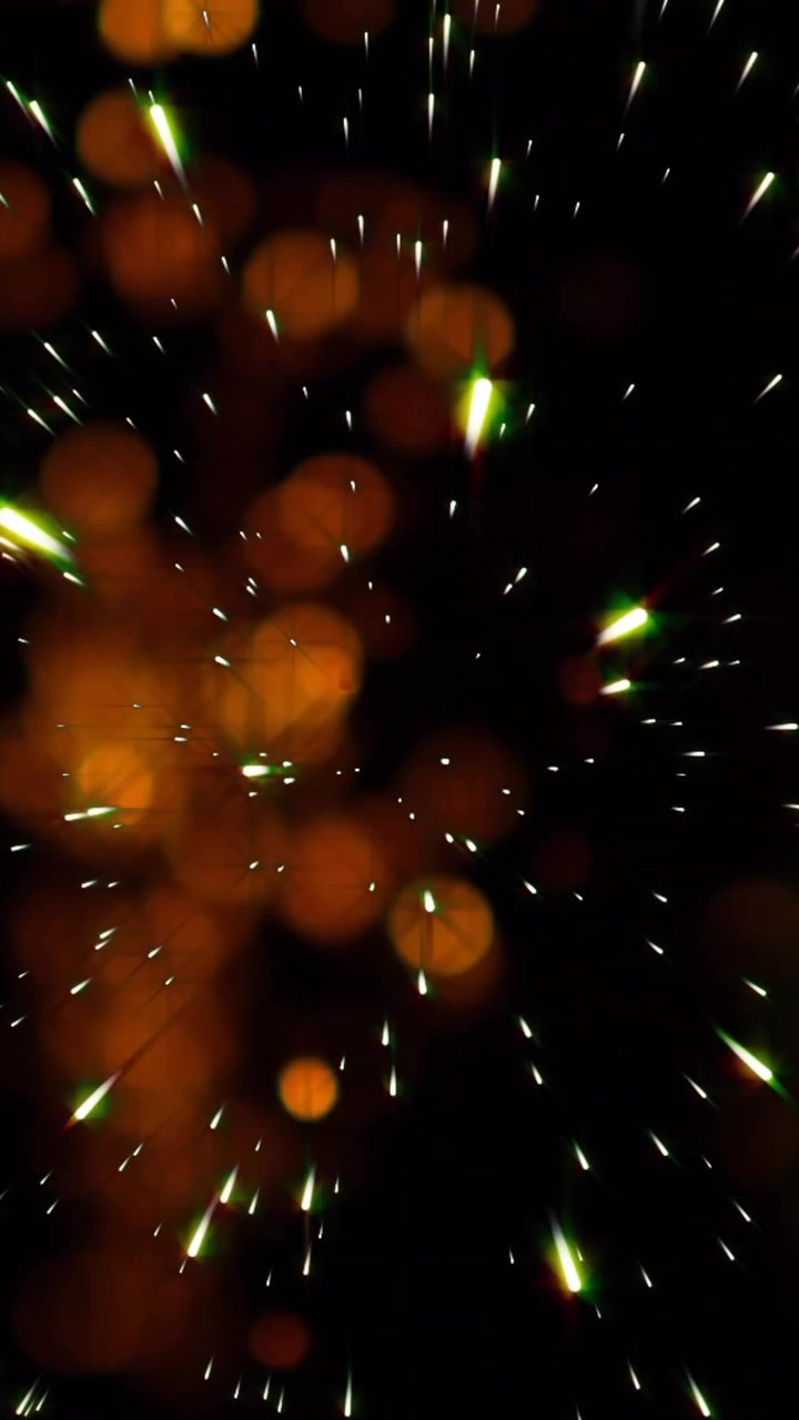 Animazione di punti luce su sfondo nero
