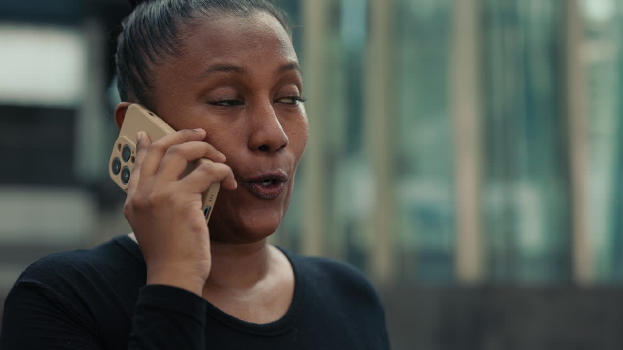 Woman talking on phone