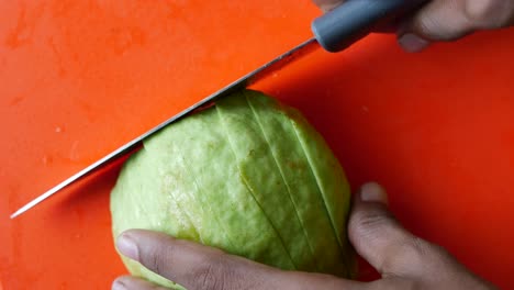 Close-up-of-slice-of-guava-on-table