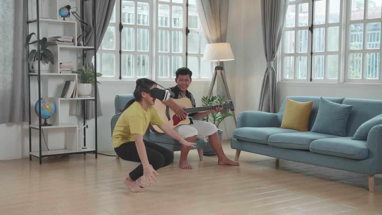 Kids Playing VR and Music