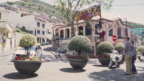 picturesque town square in madeira, portugal