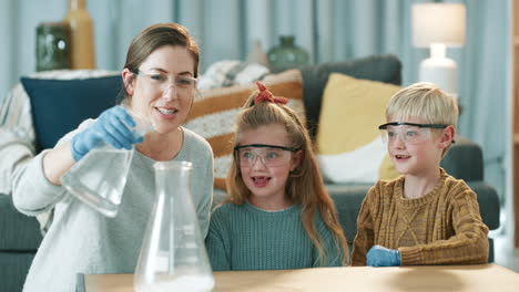 aprender sobre la ciencia es muy divertido con mamá.