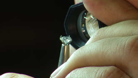 diamond being cut in the factory