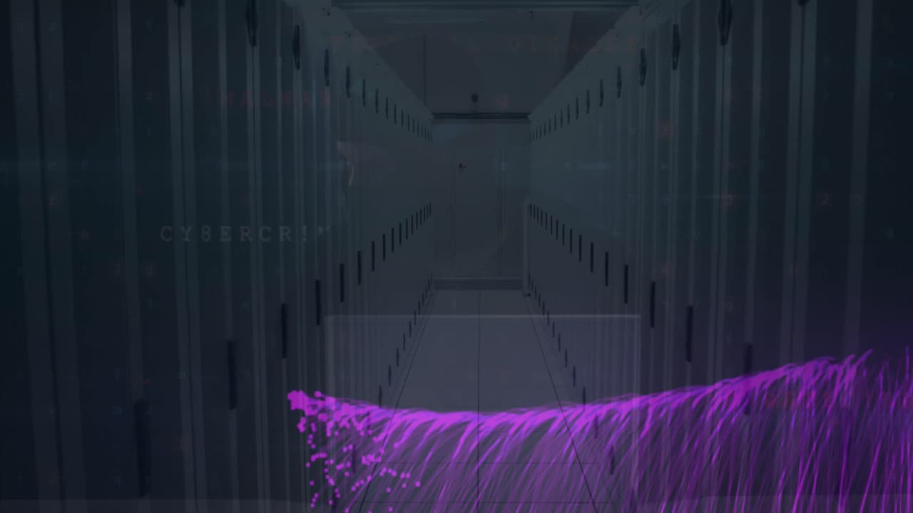 animación de formas en movimiento sobre la sala del servidor