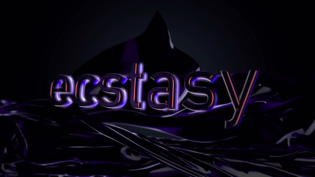 Ecstasy 3D Typography Design