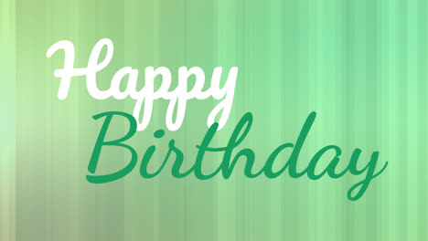 happy birthday text on green background