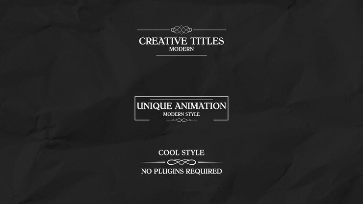 Minimalist Animated Typography Titles on Crumpled Paper Background