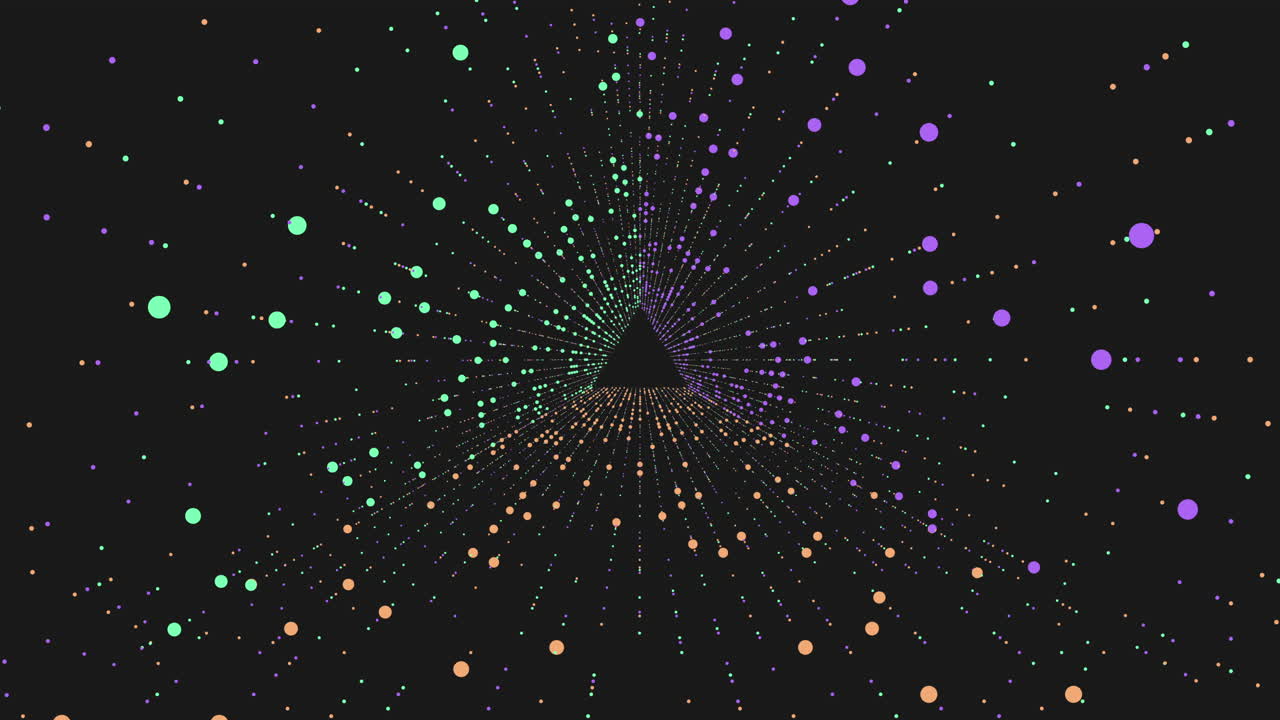 Interconnected colorful circles in a circular pattern