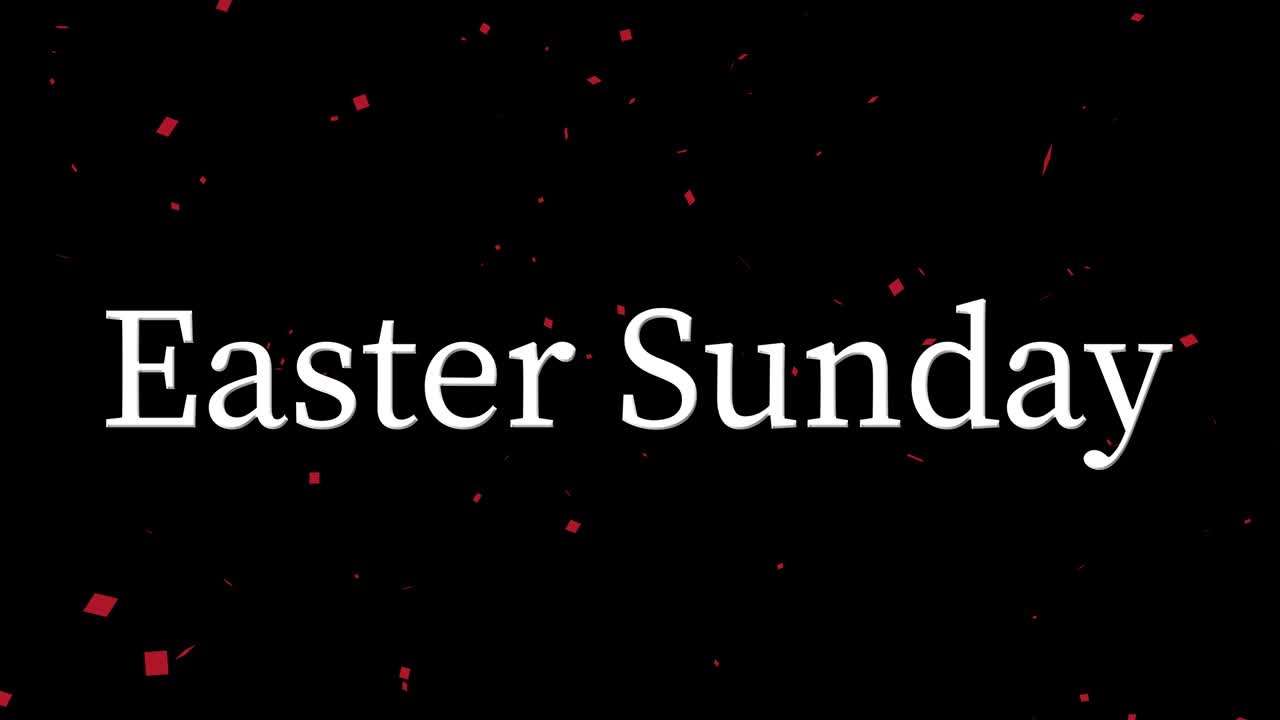 부활절 일요일 이벤트 텍스트 애니메이션 모션 그래픽