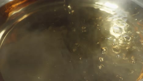 close up of boiling soup pot. sukiyaki or shabu in a pot