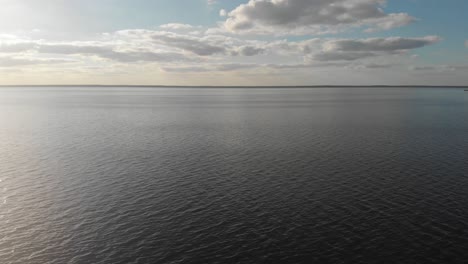 vast body of water horizon sky indian river lagoon aerial drone florida usa