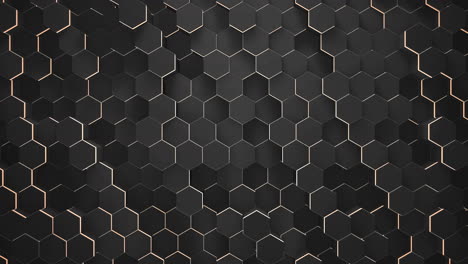 fondo de cuadrícula hexagonal negro oscuro de movimiento 40