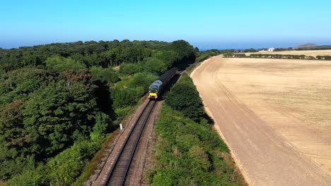 norfolk poppy line railway with heritage diesel locomotive