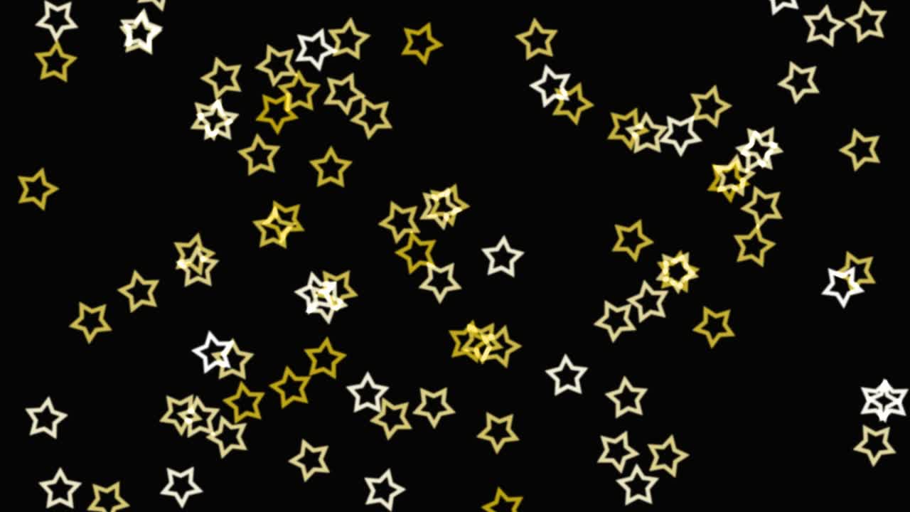 animación de partículas de estrellas brillantes gráficos de movimiento