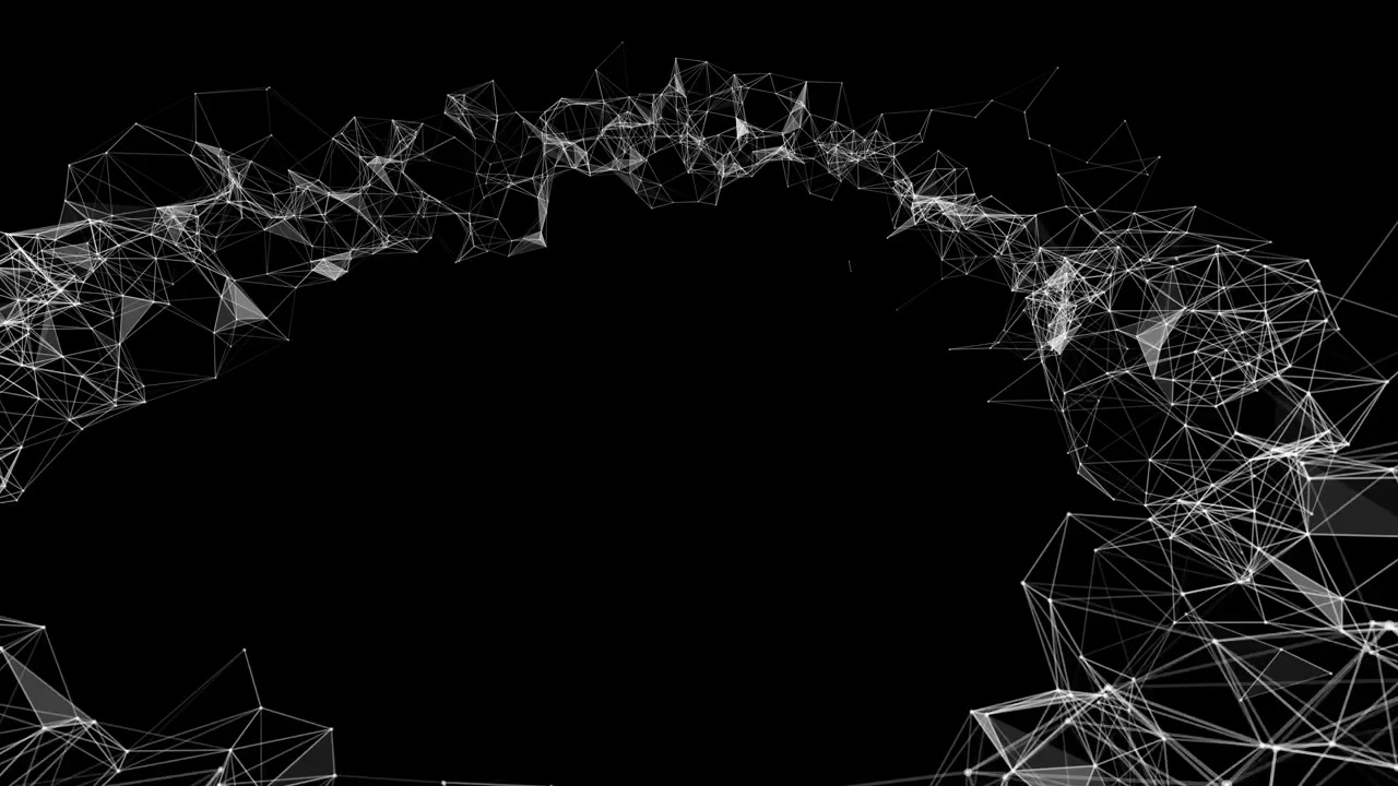 Connessione di rete digitale astratta che forma una forma circolare