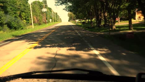 Passenger-view-of-a-warm-summer-day-out-on-a-drive