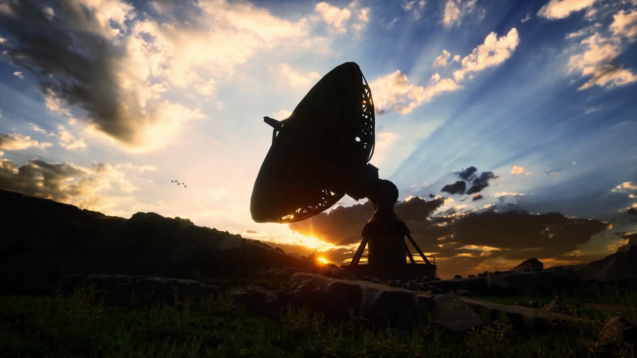 Radio Telescopes At The Very Large Array, The National Radio Observatory At Sunset