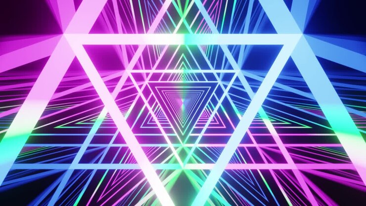 Sfondo con spettacolo laser al neon per loop VJ da festa