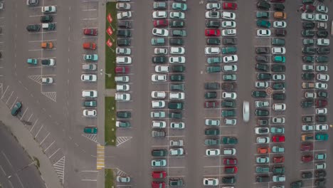 aerial view of a parking lot