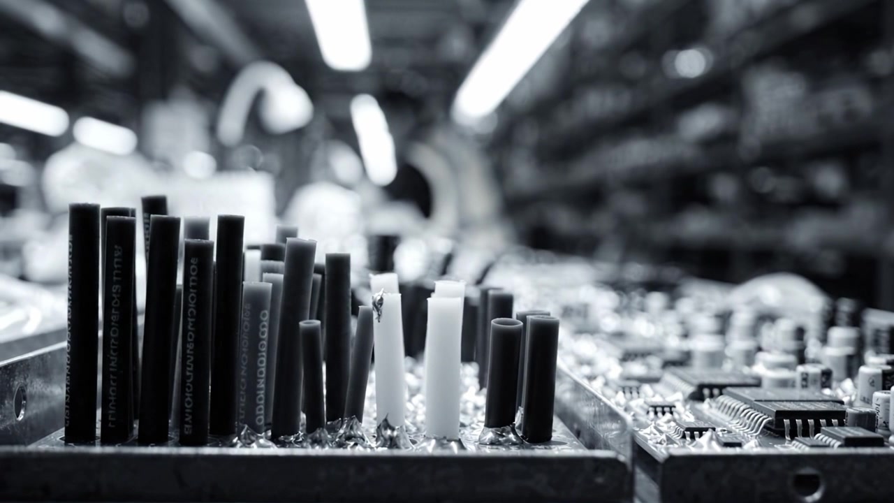 Close-up Views of Electronic Components and Circuit Boards in a Workshop Setting: A Focus on Tools and Materials Used in Electronics Fabrication