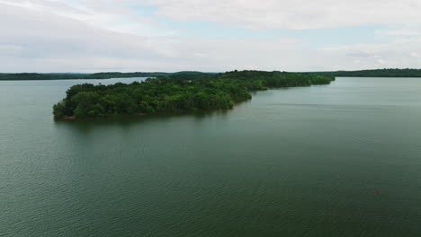 protected nature and reservoir of long hunter state park in tennessee, usa