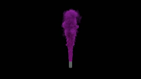 purple smoke swirls mystically, curling in the air like a phantom.
