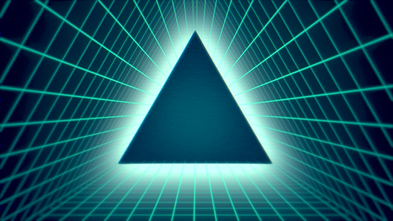 모션 복고풍 녹색 삼각형 추상적 인 배경 1