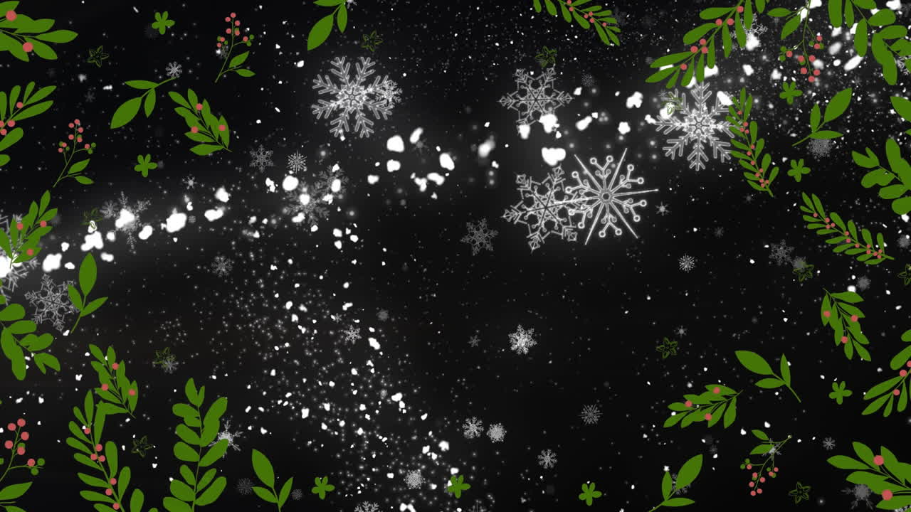 움직이는 점 위에 잎 아이콘의 애니메이션.