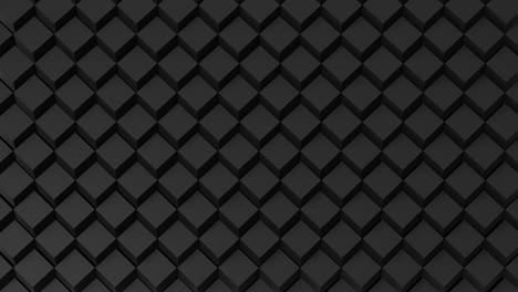 cubos negros girando. fondo abstracto, animación en 3d.